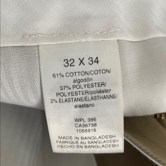Haggar Men's Straight Fit Khaki Chinos Dress Pants 32W x 34L - NWT - Picture 9 of 9